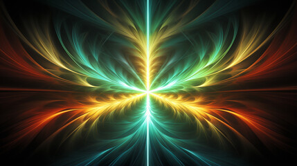 Obraz premium Christmas Tree Fractal Burst