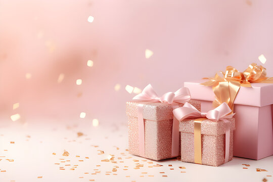 Gift box on a pastel background