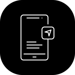 Share digital marketing icon with black filled line outline style. symbol, social, share, media, internet, web, button. Vector Illustration