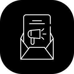 Email marketing digital marketing icon with black filled line outline style. email, marketing, mail, message, communication, internet, business. Vector Illustration
