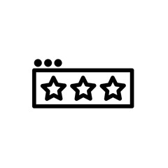 Rating digital marketing icon with black outline style. line, sign, rate, outline, business, rating, feedback. Vector Illustration
