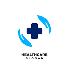 Obraz premium HealthCare Logo Design. suitable for your health care company or hospital. healthcare minimalist design logo. stylish vector logo