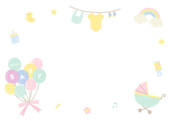 simple frame celebrate new born baby