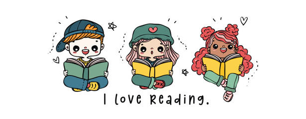 Group of Diverse Students with Various Emotions in Classroom. Back to School Fun