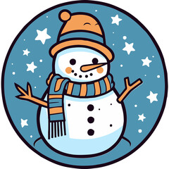 Cute Snowman SVG