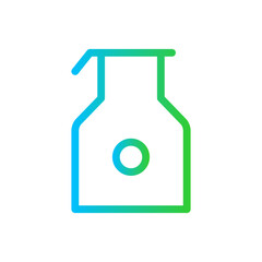 Sanitizer medical and health icon with blue and green gradient outline style. sanitizer, clean, wash, health, virus, medical, protection. Vector Illustration