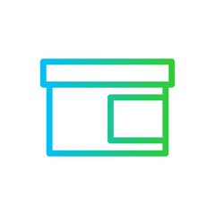 Fototapeta na wymiar Medicine box medical and health icon with blue and green gradient outline style. medicine, medical, box, health, care, symbol, hospital. Vector Illustration