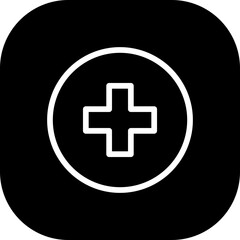 Healthcare medical and health icon with black filled line outline style. medical, health, healthcare, care, medicine, symbol, line. Vector Illustration