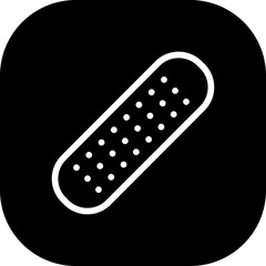 Bandages medical and health icon with black filled line outline style. medical, bandage, medicine, health, symbol, sign, pain. Vector Illustration