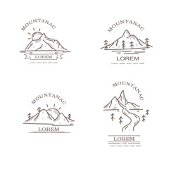 Vector vacation mountain logo vector mount mountains hiking label logo mountain logo mountain 