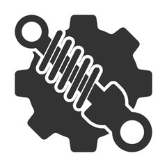 Vector illustration of shock service icon in dark color and transparent background(png).