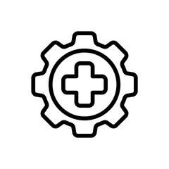 Medical medical and health icon with black outline style. medical, health, medicine, line, care, healthcare, pharmacy. Vector Illustration