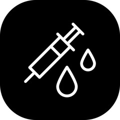Syringe medical and health icon with black filled line outline style. syringe, medical, medicine, treatment, health, injection, dose. Vector Illustration
