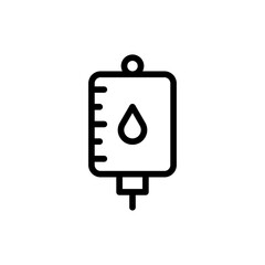 Blood medical and health icon with black outline style. symbol, sign, design, medical, science, health, medicine. Vector Illustration