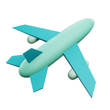 3d render illustration of an airplane