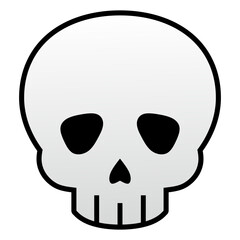 Skull icon vector illustration for happy Halloween event celebration. Skull icon that can be used as symbol, sign or decoration. Skull icon graphic resource for Halloween theme vector design