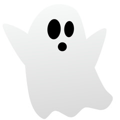 Ghost icon vector illustration for Halloween event celebration. Simple ghost icon that can be used as symbol, sign or decoration. Spirit phantom icon graphic resource for happy Halloween vector design