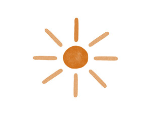 スタンプ風の太陽のイラスト