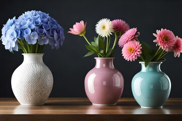 Naklejka premium vase with flowers generated ai