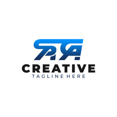Fototapeta premium illustration Graphic of SPAG initial logo with Blue and blackcolor for our business or company, suitable for sports company etc