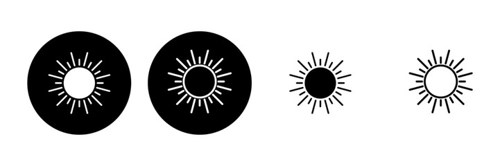 Sun icon set. Brightness Icon vector