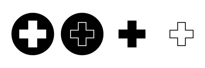 Plus Icon set. Add plus icon