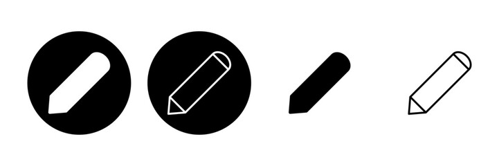 Pencil icon set. pen symbol. edit icon vector