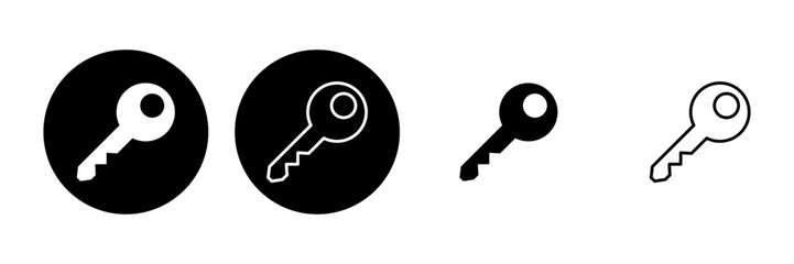 Key icon set. Key vector icon. Key symbol
