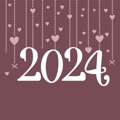 2024 New Year Digital Font Design
