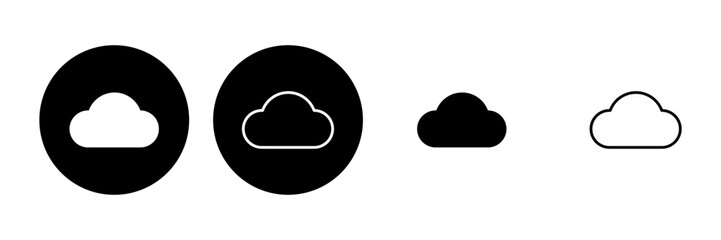 Cloud icon set. cloud vector icon