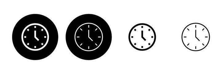 Clock icon set. Time icon vector. watch icon symbol