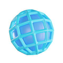 wireframe internet browser 3d render