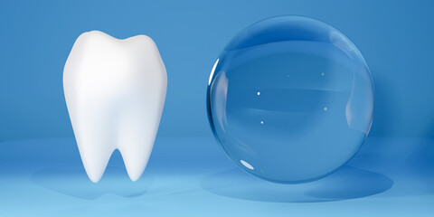 Whitening tooth treatment cleaning teeth medical dentist healthcare toothbrush treatment root whitening  background 3D RENDER.