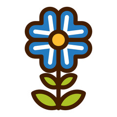 Flower icon symbol vector image. Illustration of the beautiful daisy floral design image