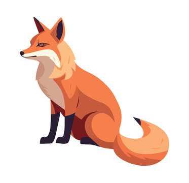 fox animal icon isolated