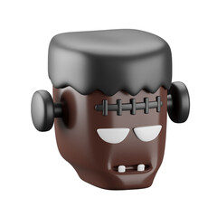 3d icon of halloween Frankenstein.