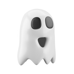 3d icon of halloween ghost.