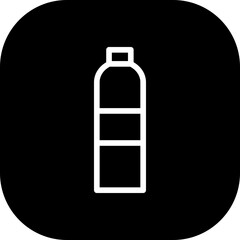 Mineral water food and drink icon with black filled outline style. water, mineral, drink, bottle, liquid, health, fresh. Vector illustration