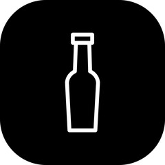 Soda food and drink icon with black filled outline style. drink, soda, bottle, symbol, water, beverage, beer. Vector illustration