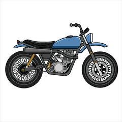Fototapeta premium Classic Cafe Racer Motorcycle Icon – Vintage Custom Bike Illustration