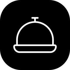 Tray food and drink icon with black filled line outline style. food, tray, plate, kitchen, symbol, cooking, dinner. Vector Illustration