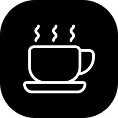 Coffee food and drink icon with black filled line outline style. coffee, drink, mug, beverage, espresso, restaurant, hot. Vector Illustration