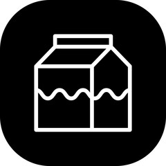 Milk food and drink icon with black filled outline style. milk, food, sign, drink, symbol, bottle, product. Vector illustration