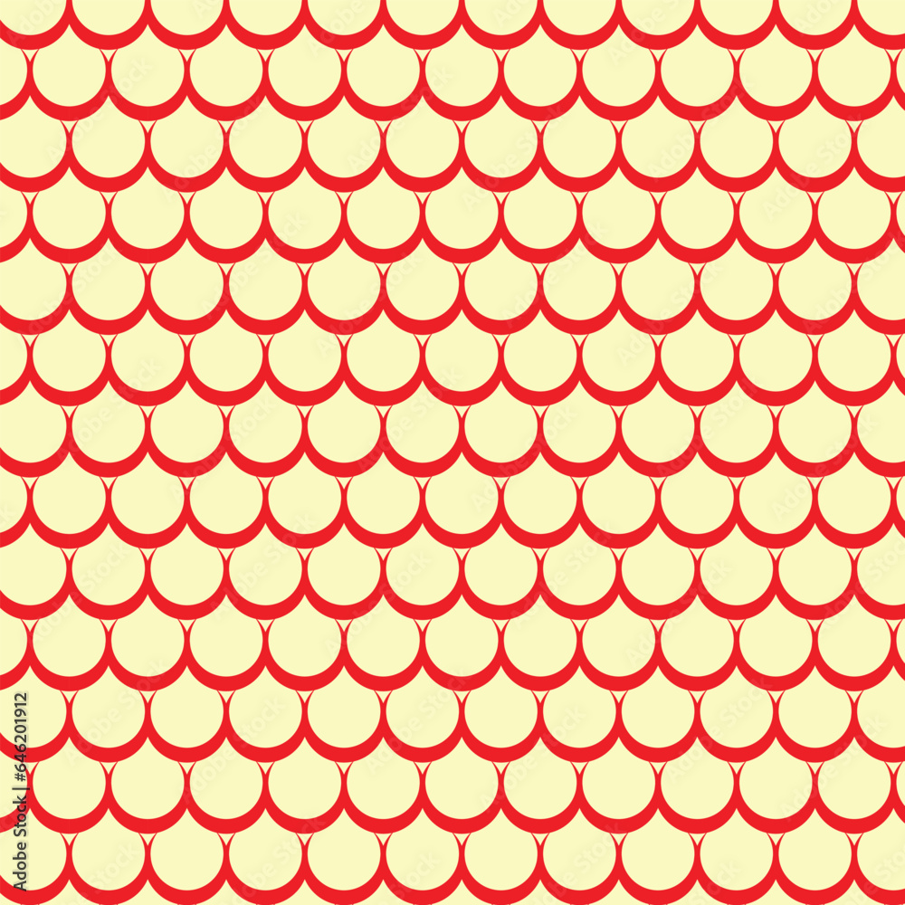 Poster abstract geometric red fish scale pattern.