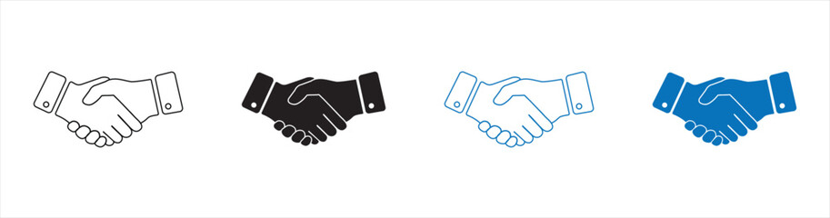 shake hand icon, Business agreement handshake icon, friendly handshake icon for apps and websites. vector illustration.