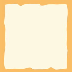 white paper on orange background