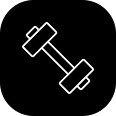 Dumbbell sport and fitness icon with black filled outline style. gym, sport, health, weight, fitness, exercise, muscle. Vector illustration