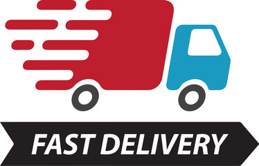 fast delivery truck icon vector graphic design