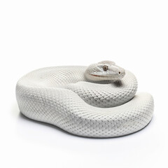 Fototapeta premium 白蛇 白背景