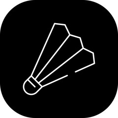 Badminton sport and fitness icon with black filled line outline. sport, game, racket, tournament, badminton, match, play. Vector illustration